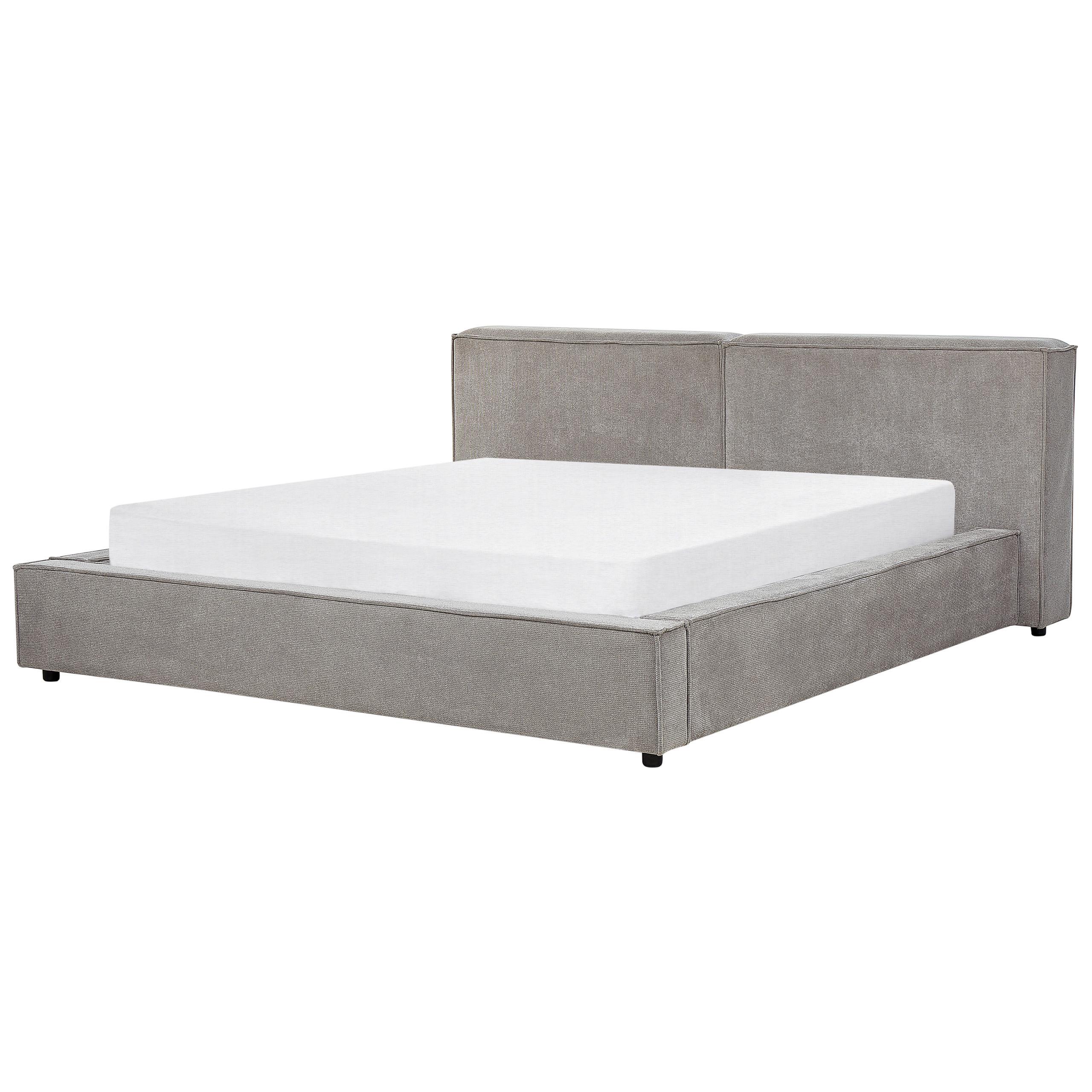 POLSTERBETT 180/200cm Grau Linards - Grau, Textil (180/200cm) - Beliani