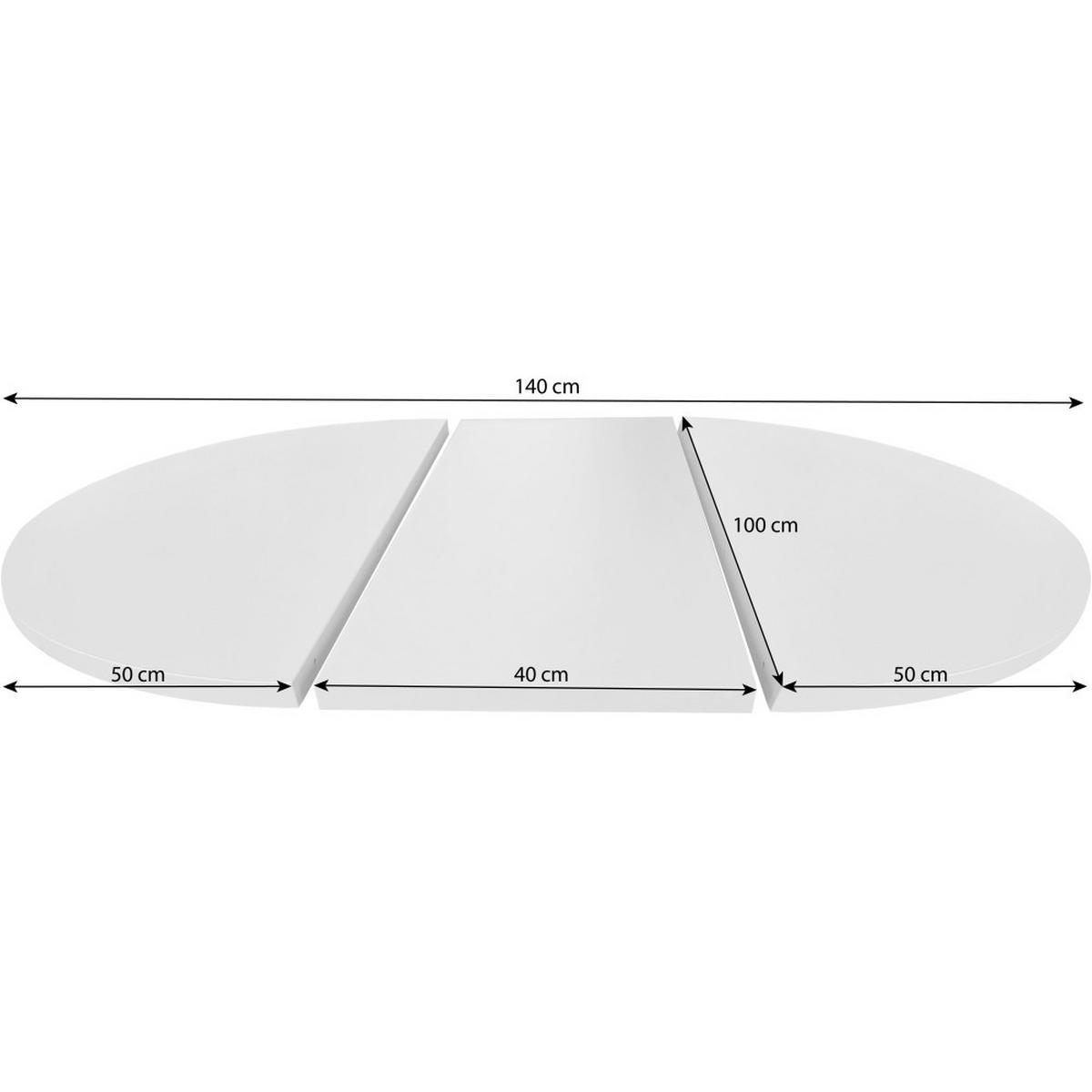 ESSTISCH Laura, Runder, mit Metallbeinen, Kaschmir+Schwarz - Kaschmir/Schwarz, Holzwerkstoff/Metall (100/100/77cm) - Beautysofa