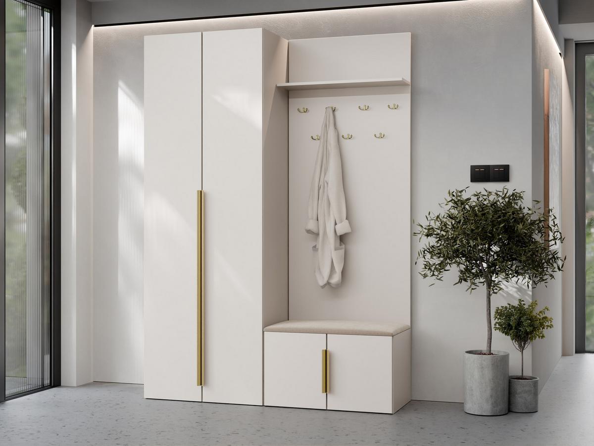 GARDEROBE-SET Kerkin I - Sandfarben/Beige, Holzwerkstoff/Kunststoff (70/200/42cm) - MIRJAN24