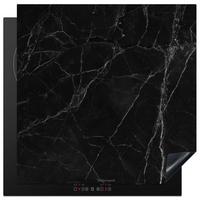 HERDABDECKPLATTE Schwarz - Marmor Induktionsmatte 78x78 cm - Schwarz, Kunststoff (78/78/0.2cm) - MuchoWow