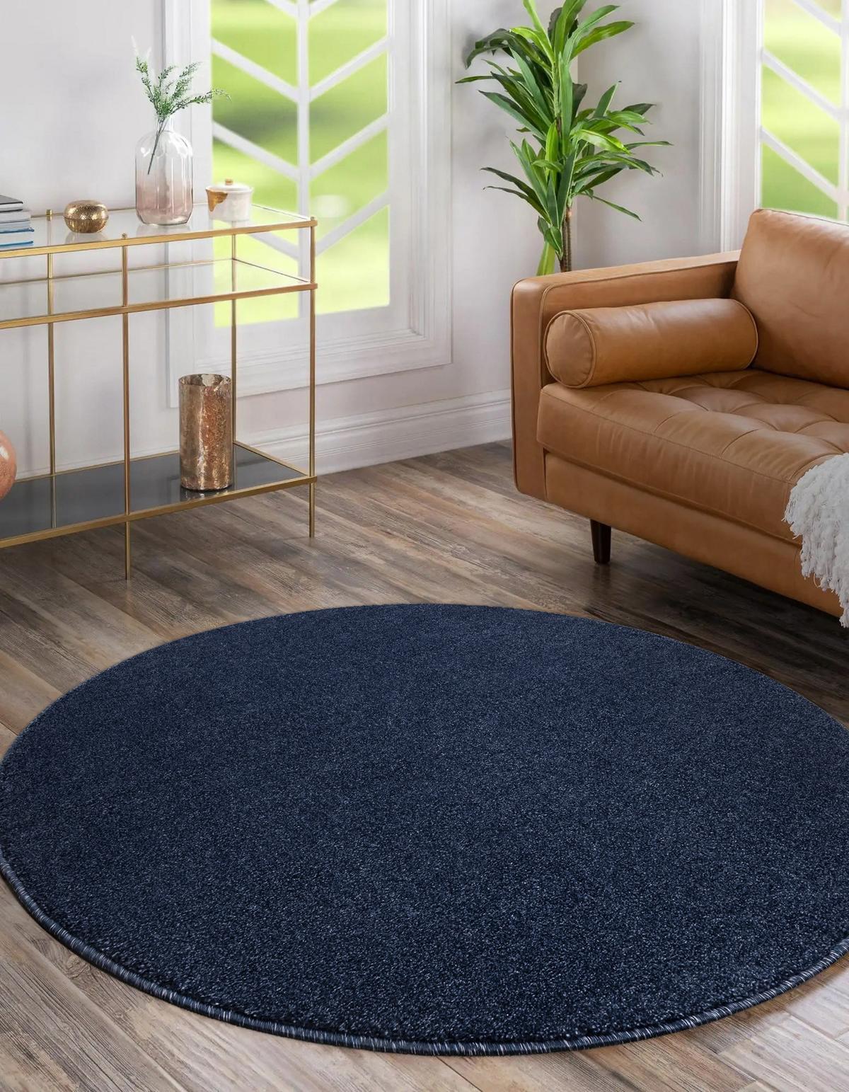 TEPPICH Softy 150 cm - Blau, Textil (150/150cm) - rugsX