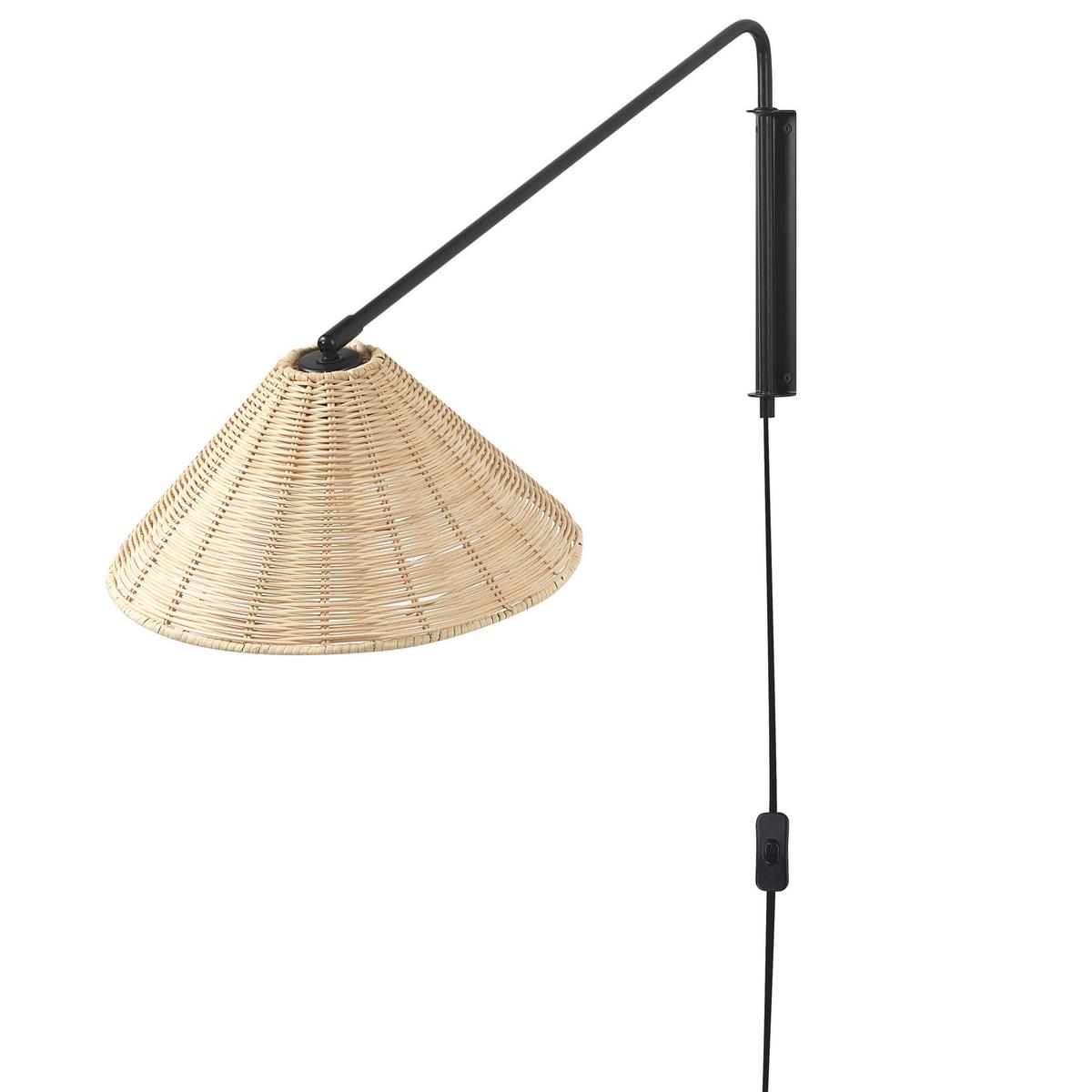 WANDLEUCHTE Palena 60/33/30 cm - Naturfarben, Naturmaterialien (33/30/60cm) - Beliani