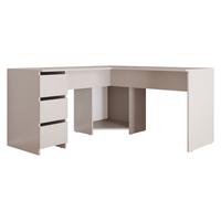 ECKSCHREIBTISCH Fotyn - Kaschmir/Schwarz, Holzwerkstoff/Kunststoff (142/142/74cm) - MIRJAN24