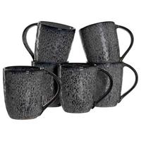 KAFFEEBECHER Matera anthrazit 430 ml 6er Set - Grau, Keramik (0.43L) - Leonardo Living