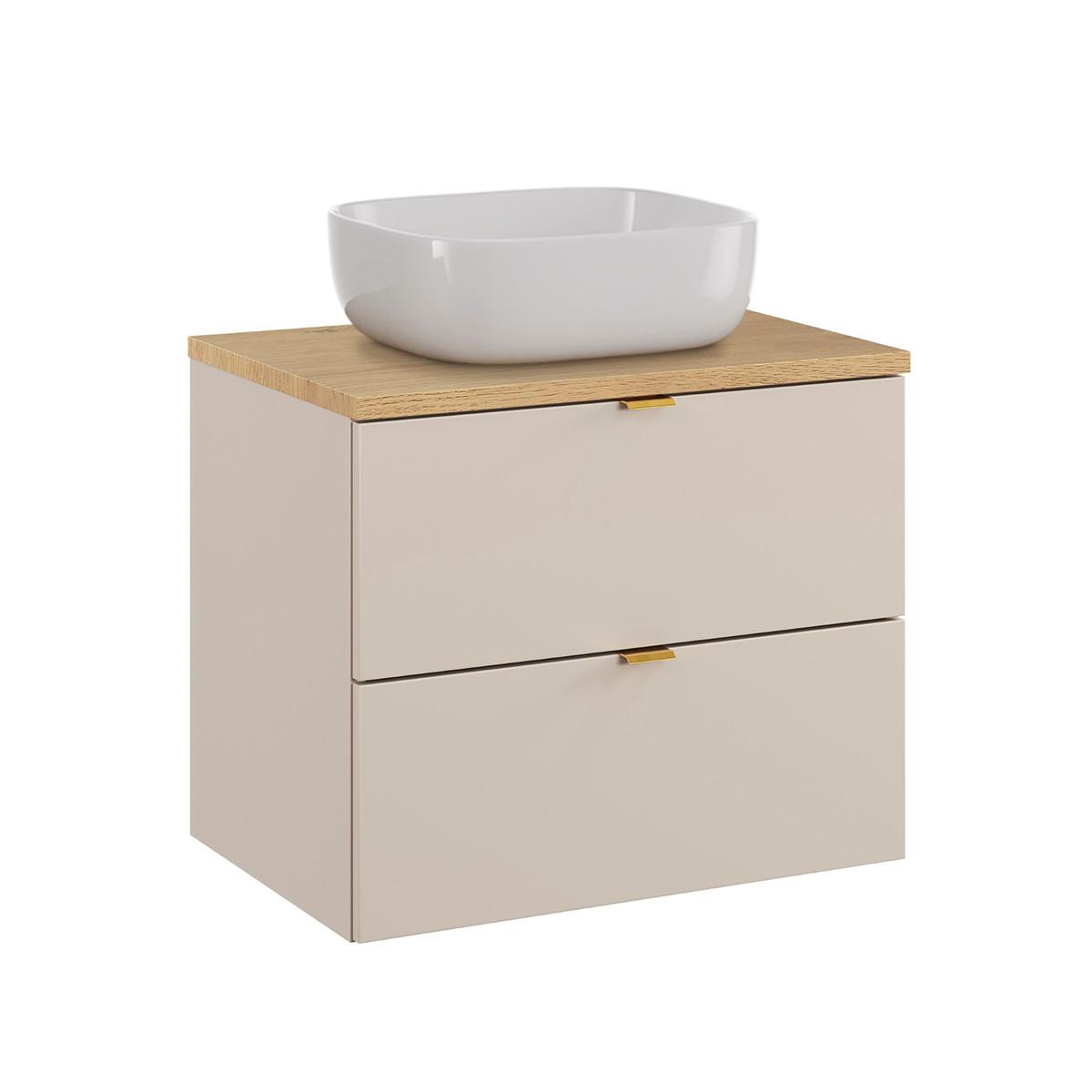WASCHTISCH 60.6cm Azel Kaschmir - Beige, Holzwerkstoff (60.6/52/46cm) - Petits-meubles