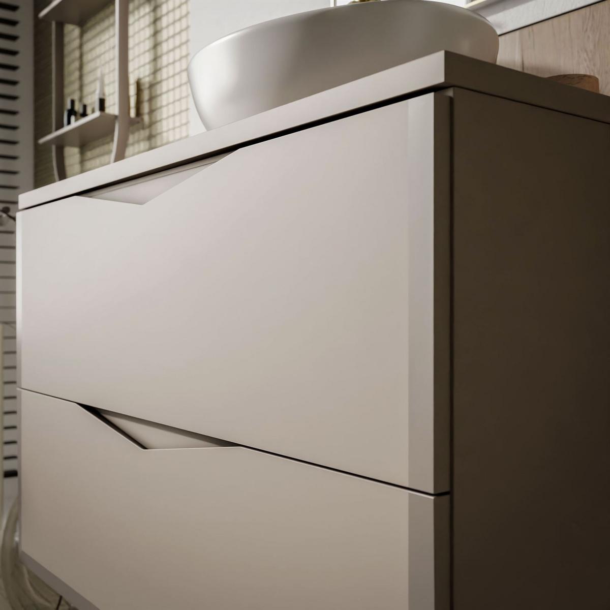 BADEZIMMERSET MIRA I 60 cm - Kaschmir, Holzwerkstoff (60/50/46cm) - Lookway