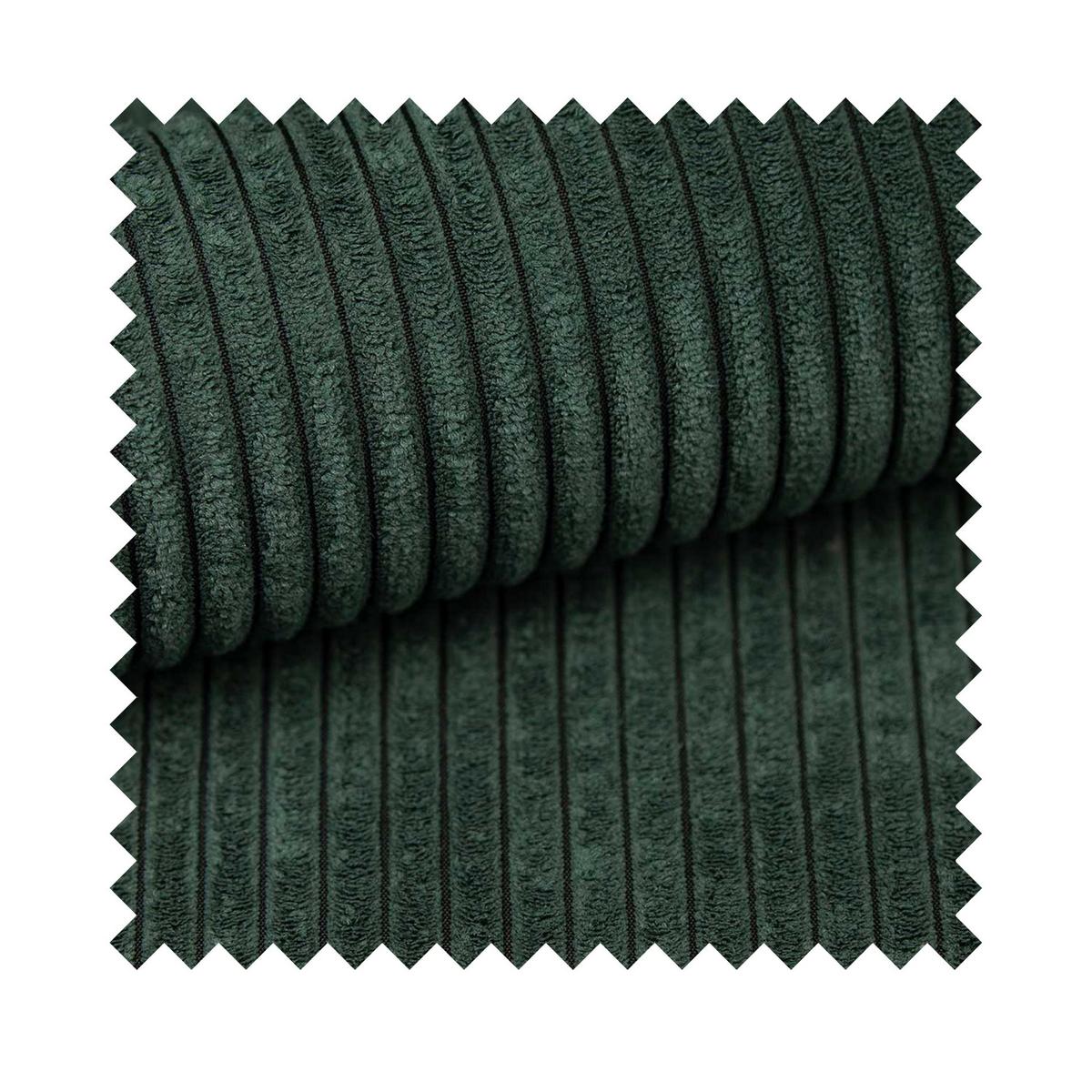 ECKSOFA Maillo Dunkelgrün Cord - Dunkelgrün/Schwarz, Kunststoff/Textil (245/143cm) - Selsey