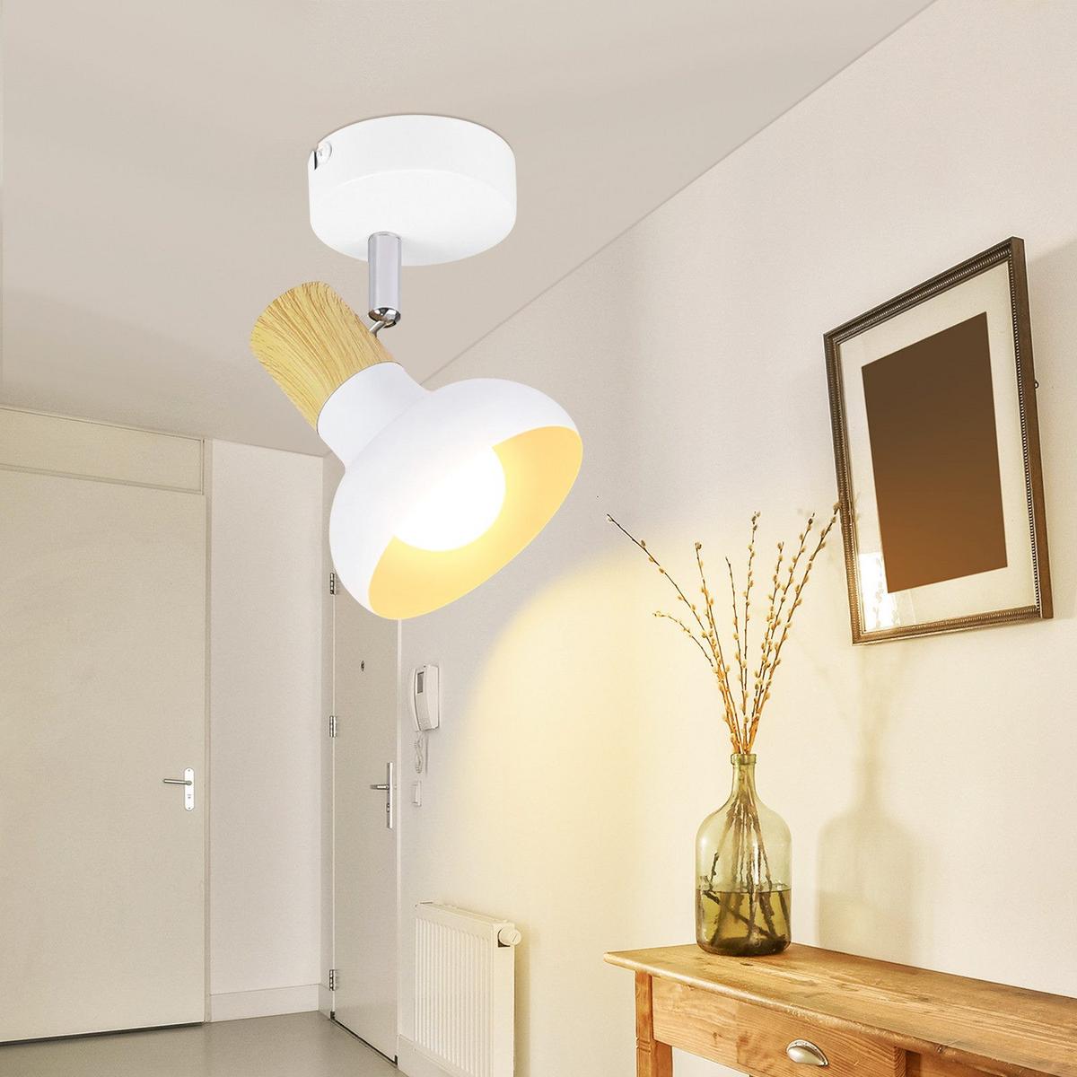 DECKENSTRAHLER Leyden 1-flammig 11/10/140cm - Weiß, Metall (11/10/140cm) - Nettlife