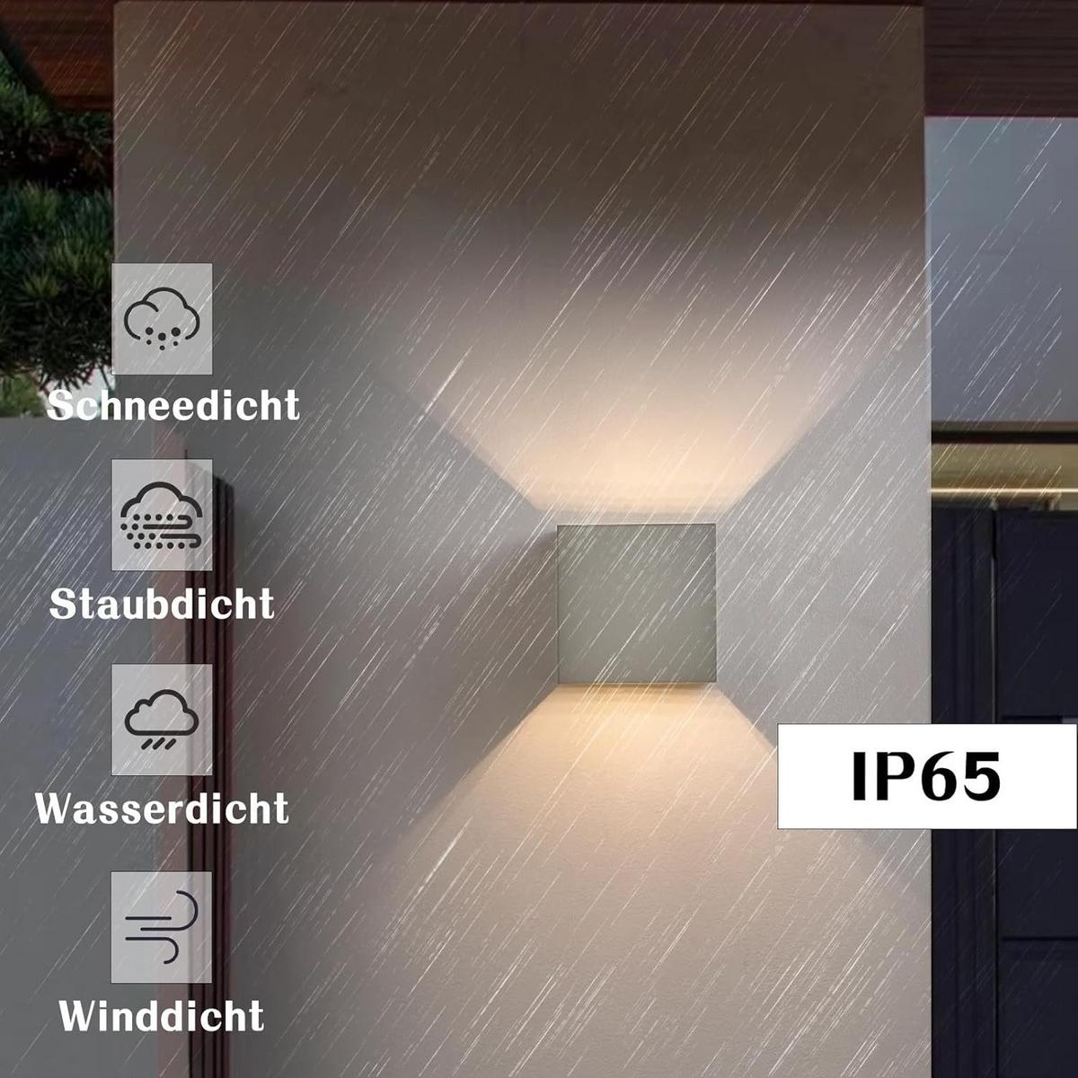 WANDLEUCHTE Luminesce 22/11.5/22 cm - Grau, Metall (11.5/22/22cm) - ZMH