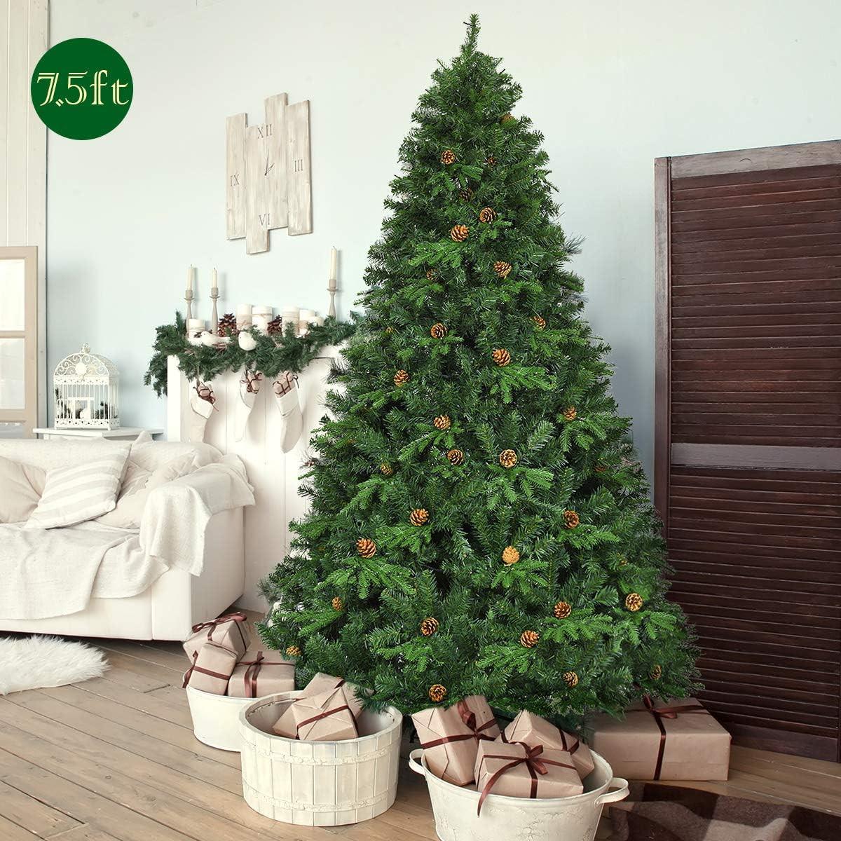 WEIHNACHTSBAUM Grün - Grün, Kunststoff (225cm) - COSTWAY