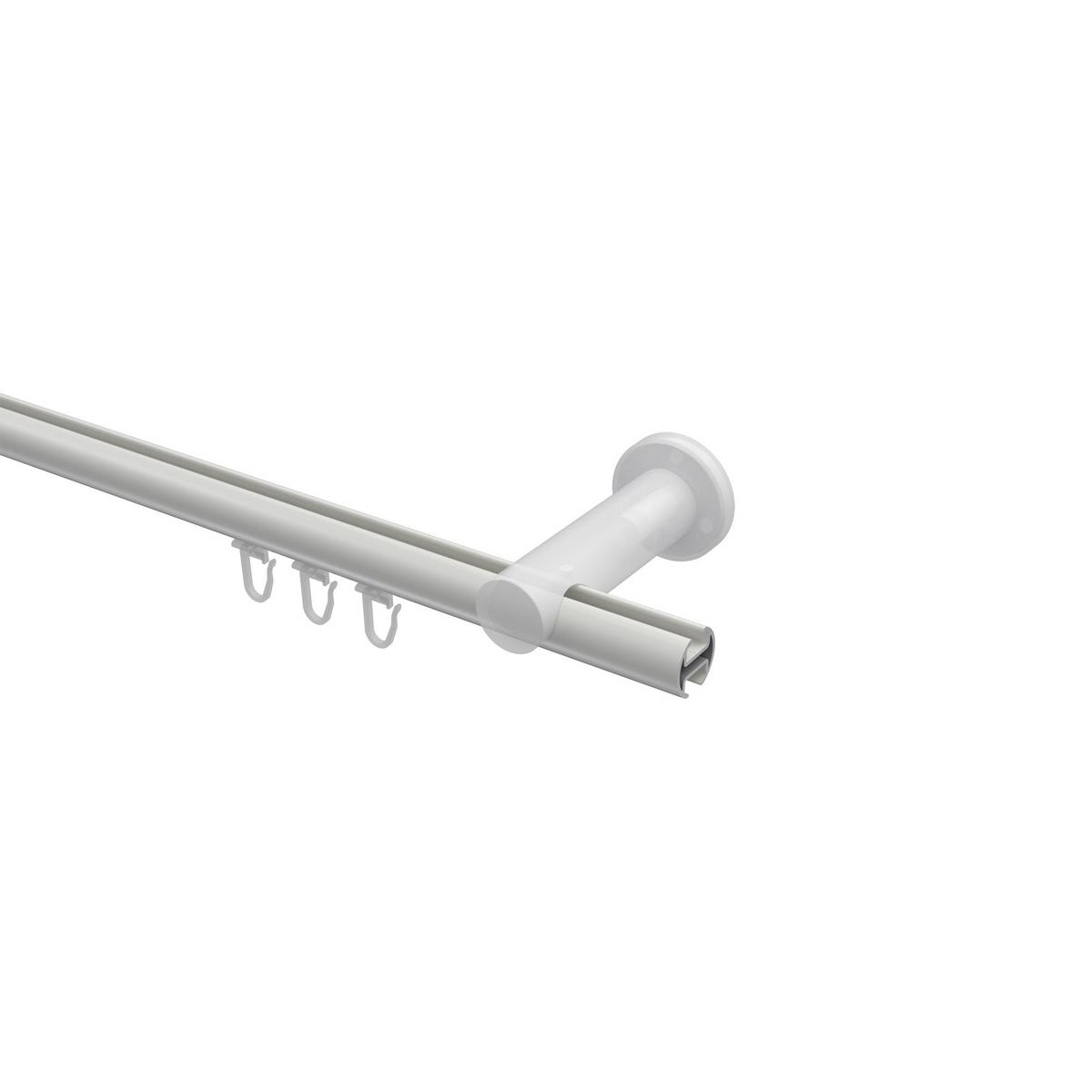 GARDINENSTANGE INNENLAUF Platon Estana 240 cm (geteilt in 2 x 120 cm), 1-läufig, 20 mm Ø Weiß - Weiß, Metall (240cm) - INTERDECO