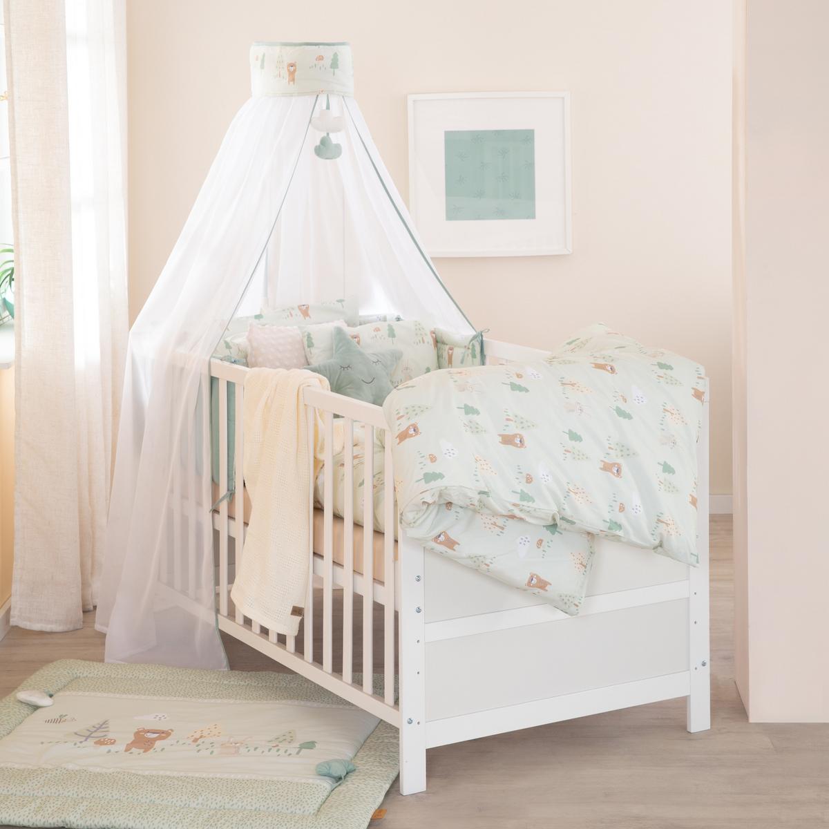 BABYBETTWÄSCHE Woodland Buddies - Weiß, Textil (100/135cm) - Roba
