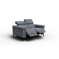 RELAXSOFA NORDEL 2-Sitzer, dunkelgrau - Dunkelgrau/Schwarz, Holz/Textil (150/80/105cm) - Wozimo