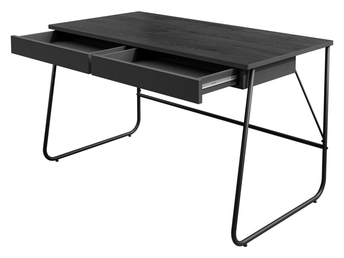 SCHREIBTISCH Match 2S MB01 - Schwarz, Holzwerkstoff/Metall (135/67/77cm) - MIRJAN24