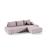 ECKSOFA Vogar In Aston - Rosa, Holzwerkstoff/Textil (265/185cm) - Fun Möbel
