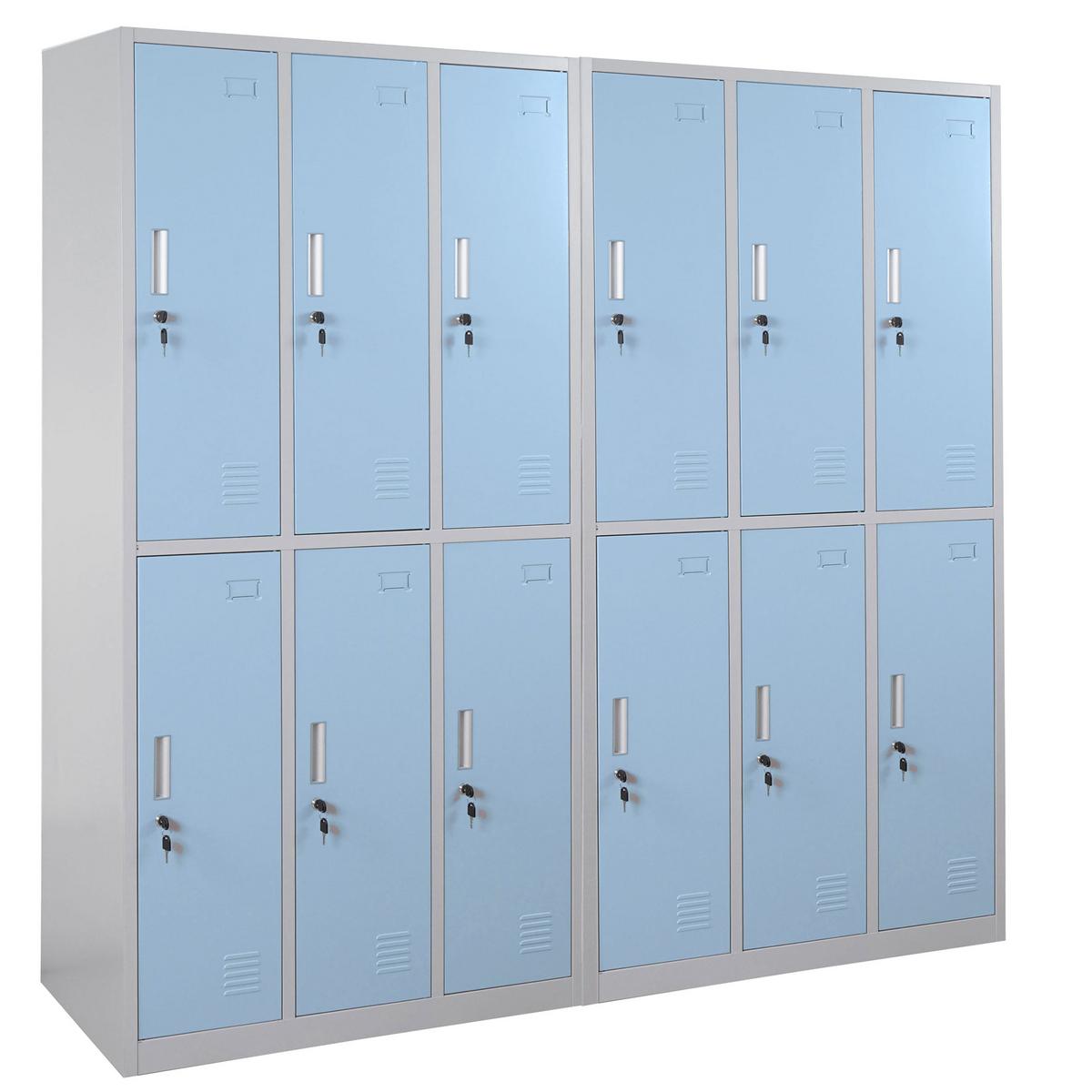 SCHLIESSFACH Blau - Blau, Metall (180/180/50cm) - MCW