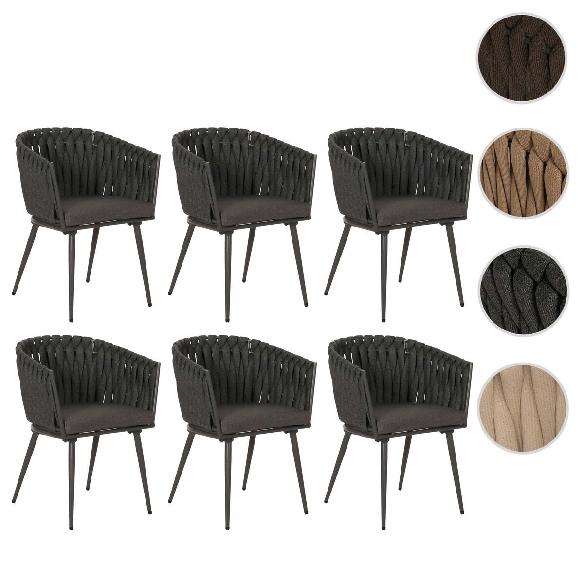 ESSZIMMERSTUHL Anthrazit, Grau 6er-Set - Anthrazit/Grau, Textil (61/82/57cm) - MCW