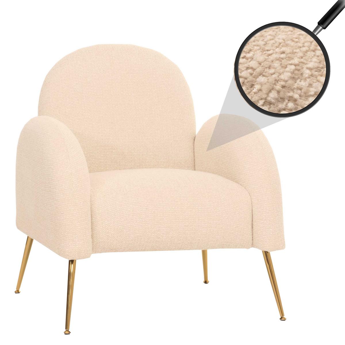 LOUNGE-SESSEL Cremeweiß - Weiß, Textil (74/88/77cm) - MCW