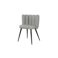 ESSZIMMERSTUHL JADA Grau Leder (1er-Set) - Grau, Leder/Kunststoff (59/79/55cm) - KAWOLA