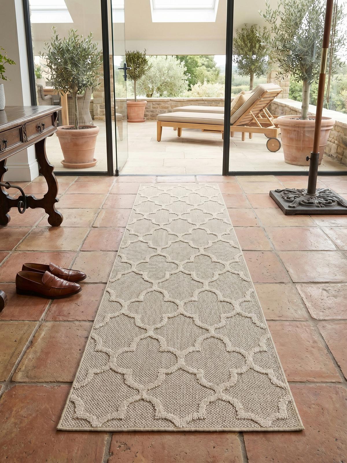 TEPPICH Outdoor IMST in Beige, im Skandi-Stil, 80 x 250 cm - Beige, Textil (80/250cm) - KADIMA DESIGN