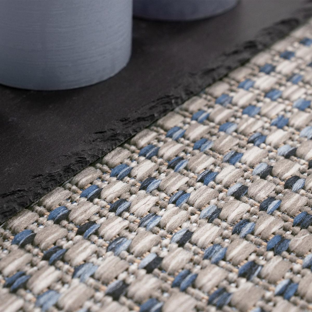 OUTDOORTEPPICH, in Naturoptik, Blau, 80 x 150 cm - Blau, Textil (150/80cm) - KADIMA DESIGN
