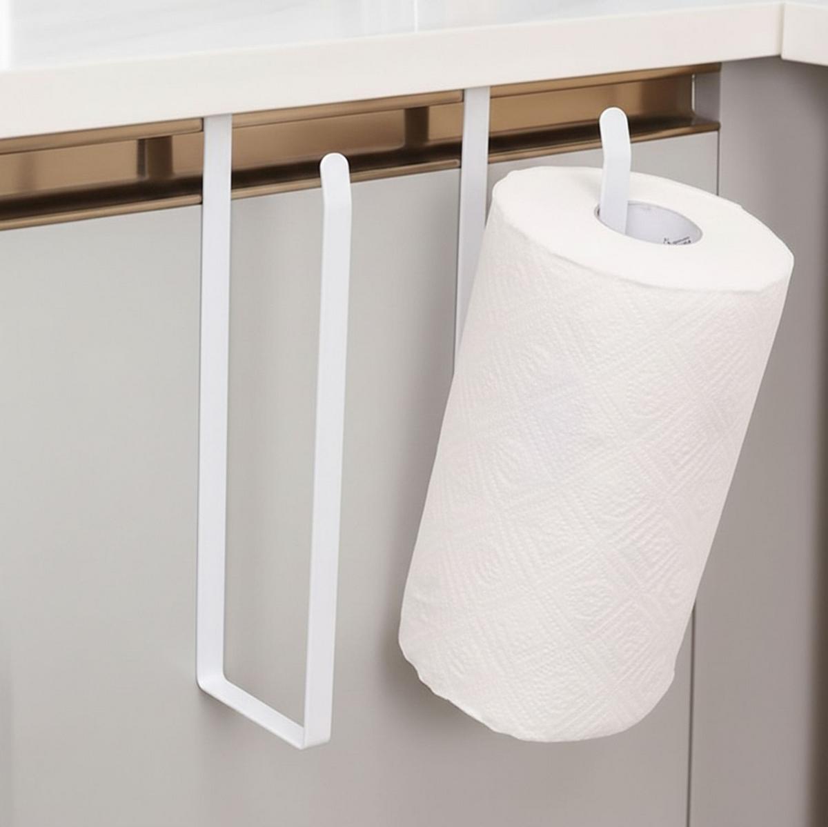 PAPIERROLLENHALTER (2-tlg. Set) - Weiß, Metall (1.1/10/26cm) - Intirilife