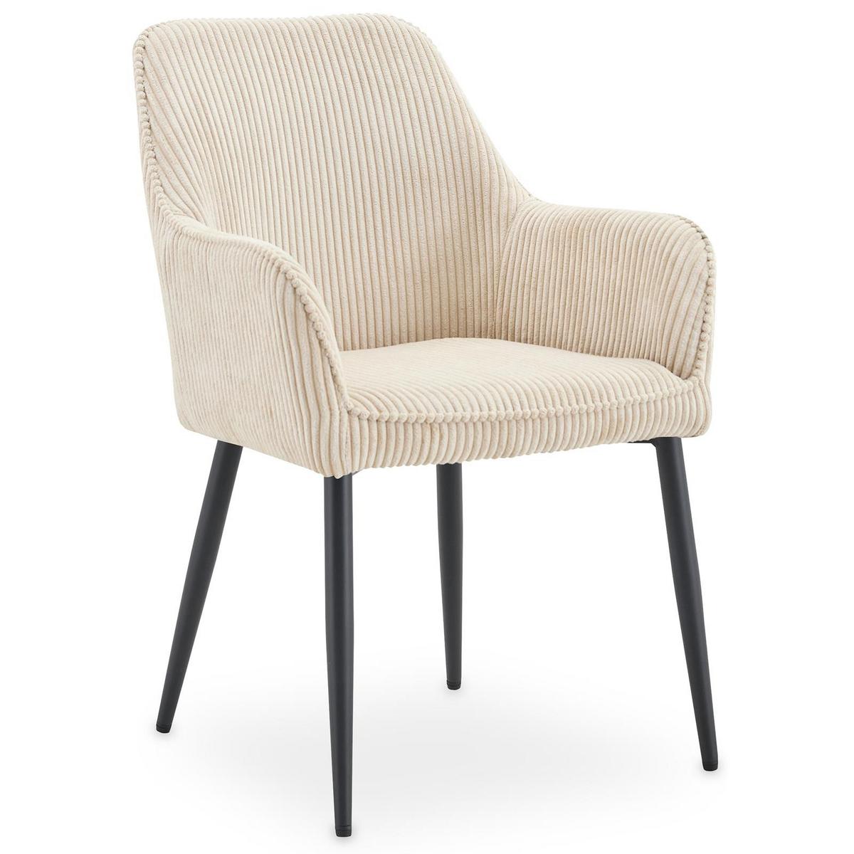 ESSZIMMERSTÜHLE VERONA 2er-Set beige - Beige, Textil (59/85/63cm) - IDIMEX