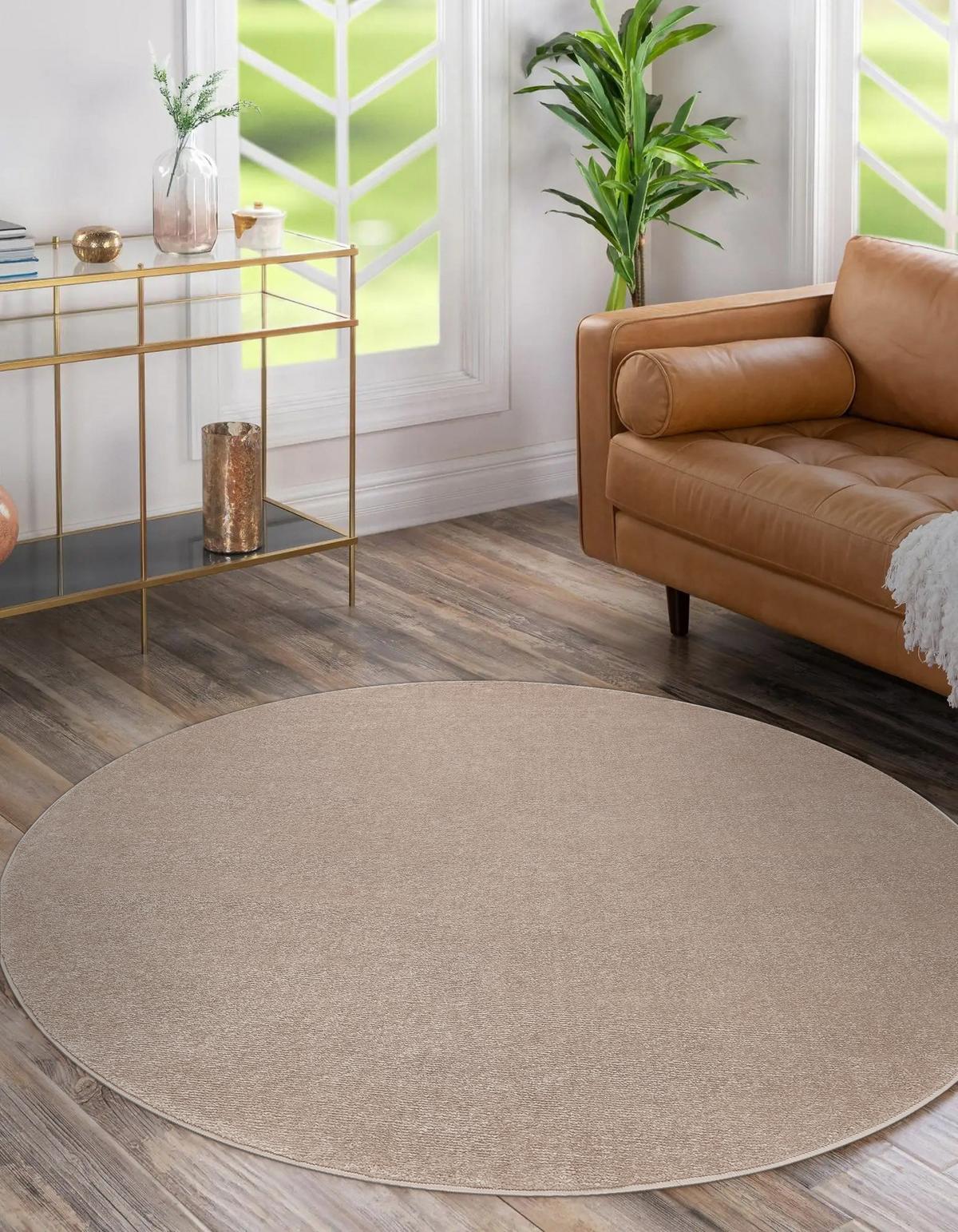 TEPPICH Softy 150 cm - Beige, Textil (150/150cm) - rugsX