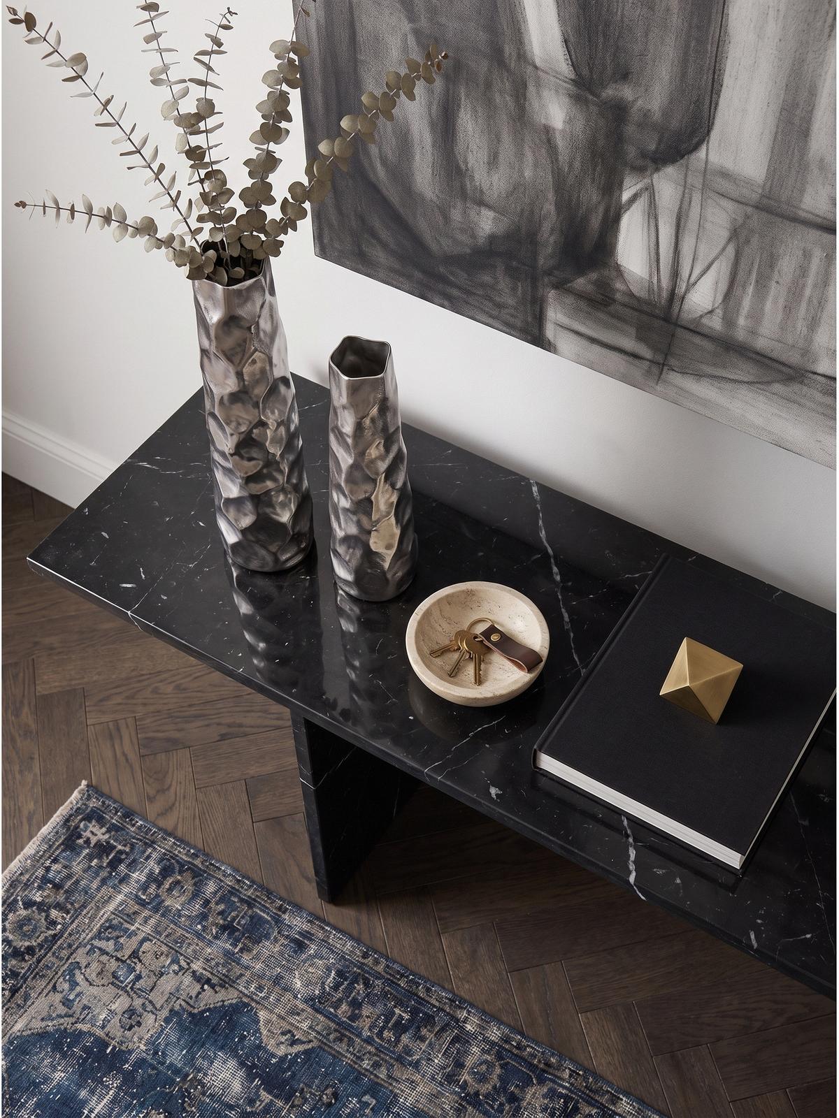 VASEN 2er-Set CASTELSARDO, Aluminium, Silber, Ø 15 x 48,5 cm - Silberfarben, Metall (48.5cm) - KADIMA DESIGN