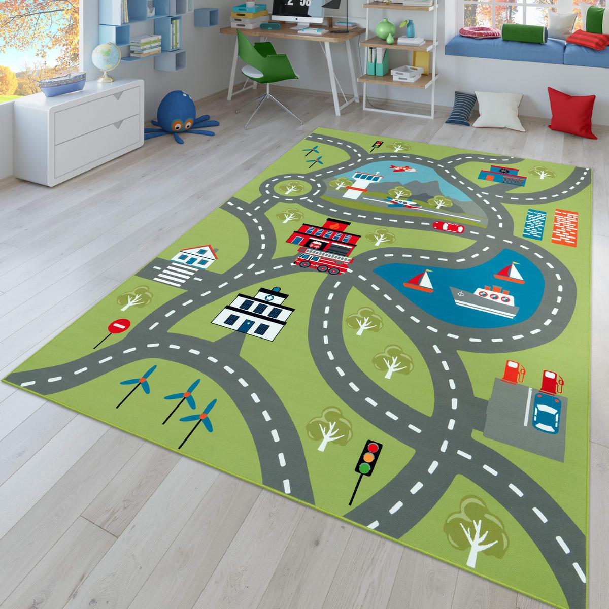 KINDERTEPPICH Grün 100 x 200 cm - Grün, Kunststoff (100/200cm) - TT Home