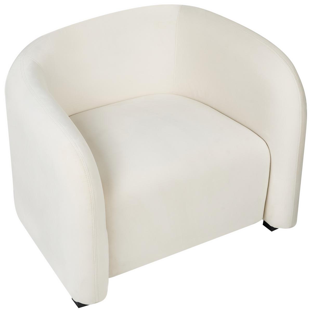 SESSEL Cremeweiß Veltada - Weiß, Textil (95/72/86cm) - Beliani