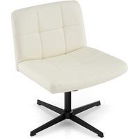 BÜROSTUHL Beige - Beige, Kunststoff (69/89/64cm) - COSTWAY