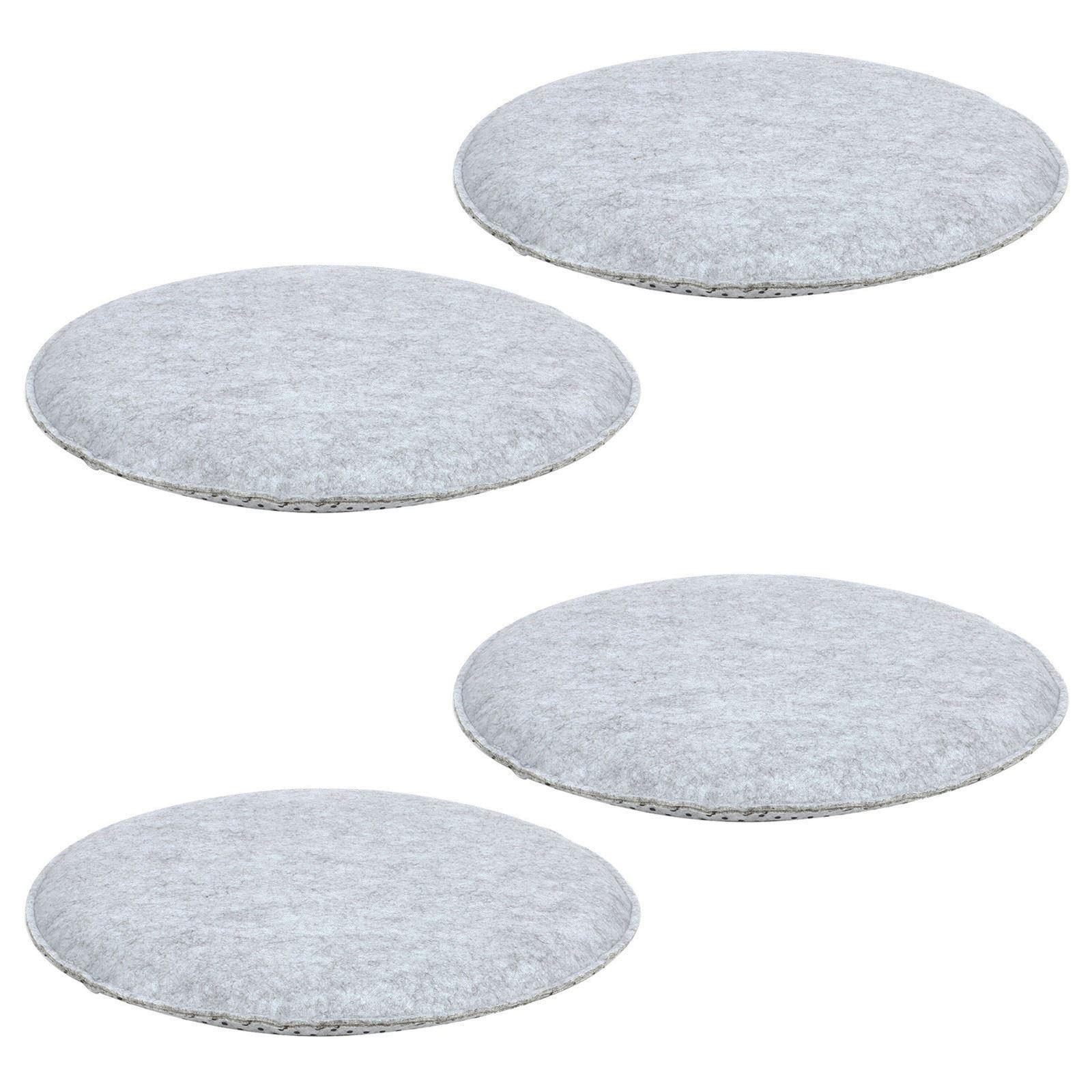 SITZKISSEN LESLIE 4er-Set grau - Grau, Textil (35/35/2cm) - IDIMEX
