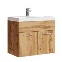 BADMÖBEL-SET Montreal 2 Teile Eiche - 60 x 35 x 51 cm - Eichefarben, Holz (60/51/35cm) - Badplaats