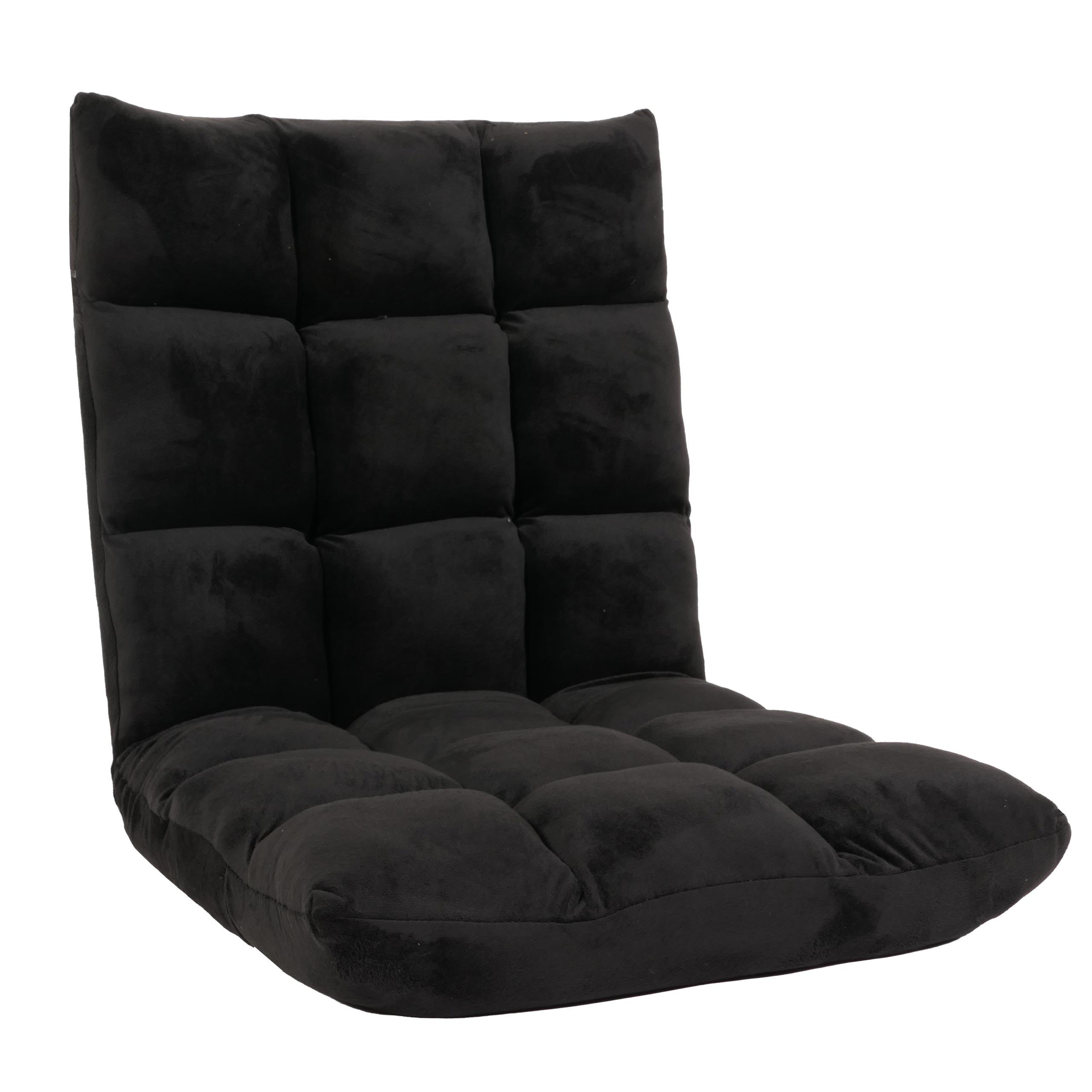 BODENSESSEL Schwarz - Schwarz, Textil (50/55/55cm) - MCW