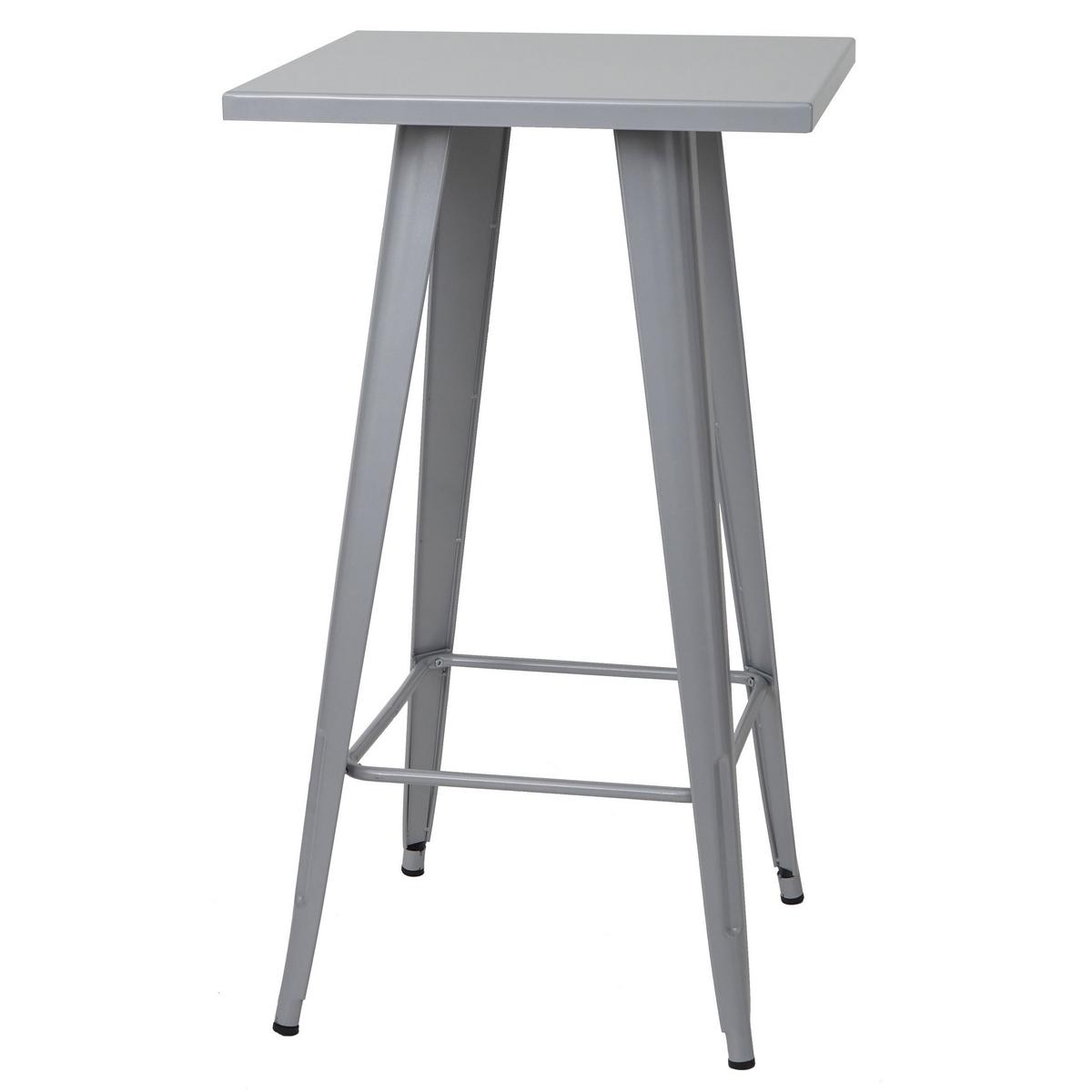 STEHTISCH METALL eckig Grau - Grau, Metall (60/60/105cm) - MCW