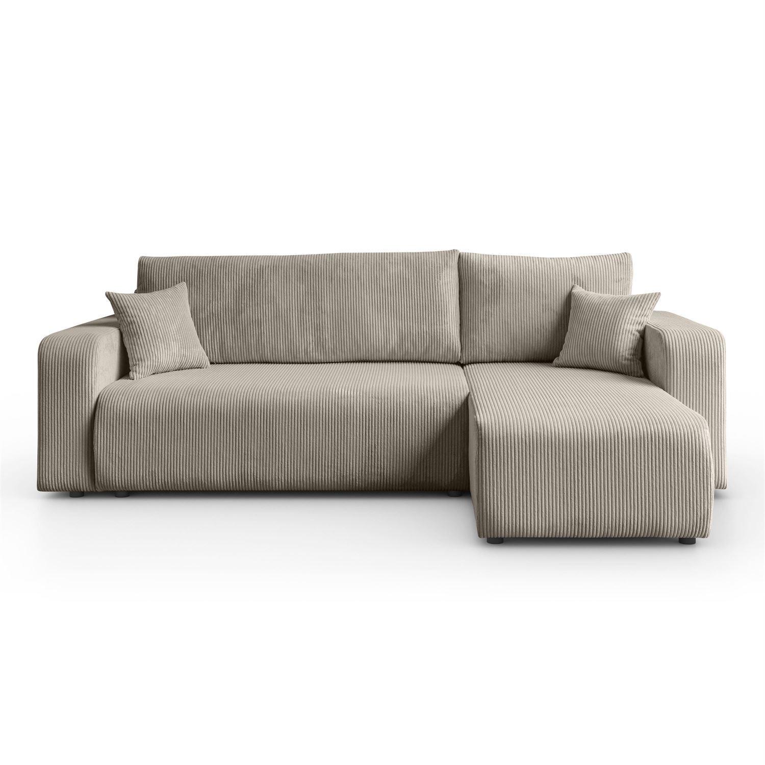 ECKSOFA PRESTIGE L, Poso 02 - Beige, Textil (247/143cm) - Lookway