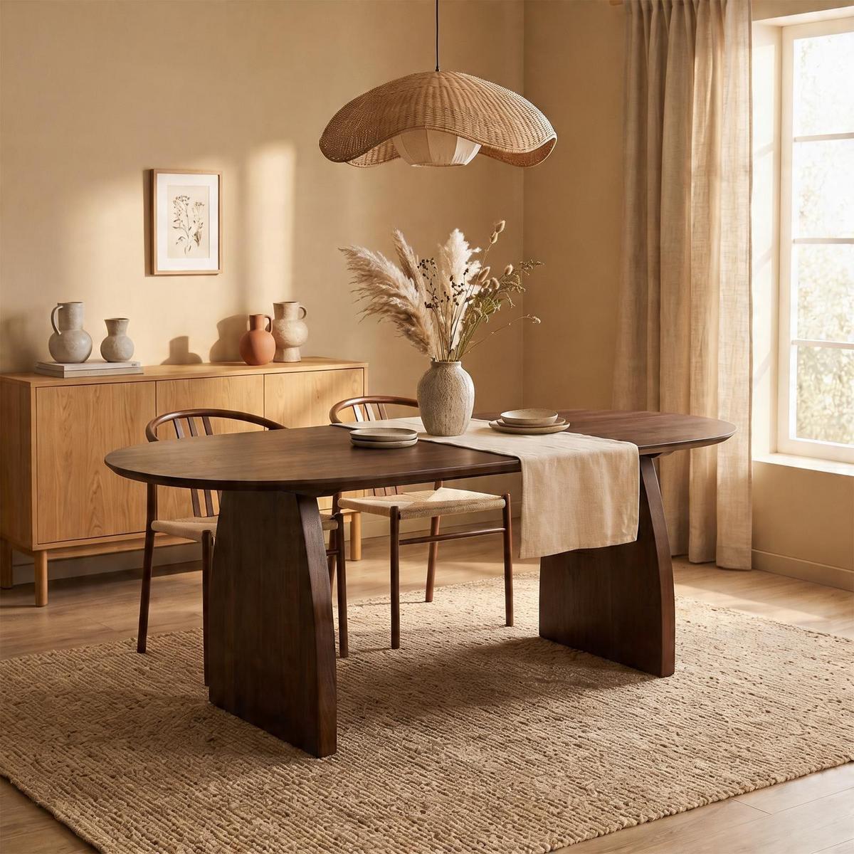 ESSTISCH AKOLA braun - Braun, Holz (90/200/76cm) - IDIMEX
