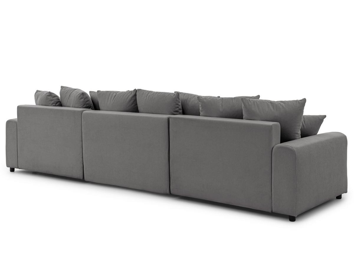 WOHNLANDSCHAFT Calma mit Schlaffunktion und Bettkasten im Bumpy-Design aus weichem Taupe Webstoff - Taupe/Schwarz, Holz/Textil (336/88/140cm) - S-Style