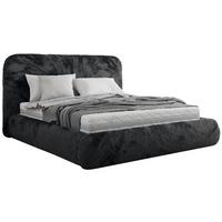 POLSTERBETT BENEA CLASSIC 140/200 - Dunkelgrau Plüsch - ohne Matratze - Dunkelgrau, Textil (140/200cm) - MKS