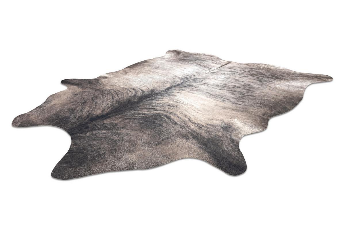 TEPPICH Künstliches Rindsleder 100/150 cm - Grau, Textil (100/150cm) - rugsX