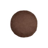 KISSENHÜLLE Rund FarbTon Chenille-Haptik kaffee-braun 50 cm Ø - Braun, Textil (50/50cm) - beties Heimtextil