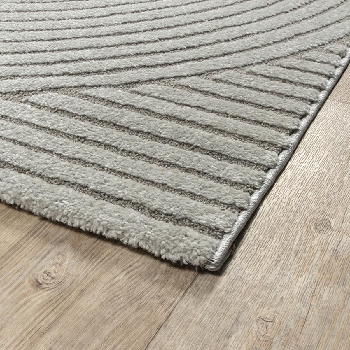 TEPPICH Kurzflor CETINA Geometrisch Polypropylen-Polyester Grau 200 x 290 cm - Grau, Textil (200/290cm) - KADIMA DESIGN