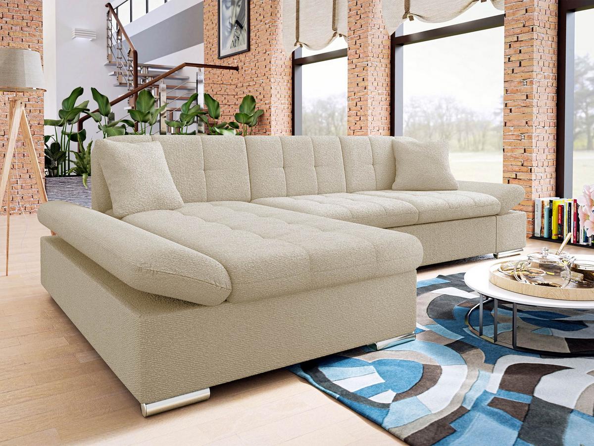 ECKSOFA Montana, Seite: Links - Mokka, Holz/Textil (278/161cm) - MIRJAN24