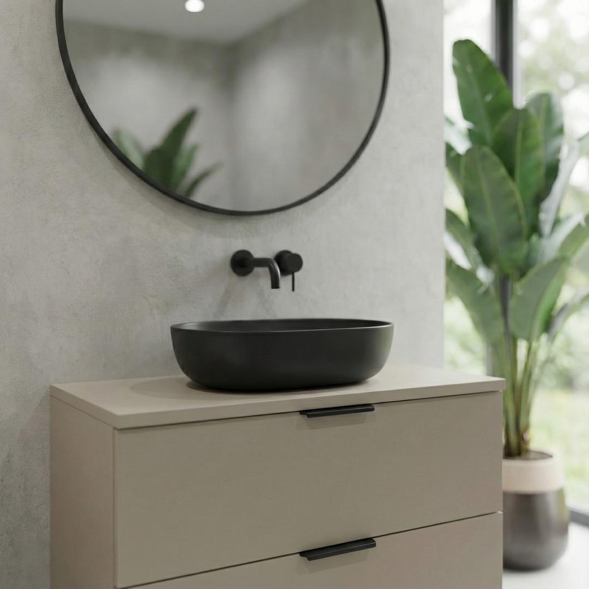 WASCHBECKENUNTERSCHRANK Pyra 2 Schubladen Cashmere - 80 x 46 x 52 cm - Kaschmir, Holz (80/46/52cm) - Badplaats