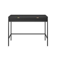 KONSOLENTISCH Vellore Schwarz 104 cm - Goldfarben/Schwarz, Holzwerkstoff/Metall (50/104/77cm) - Selsey