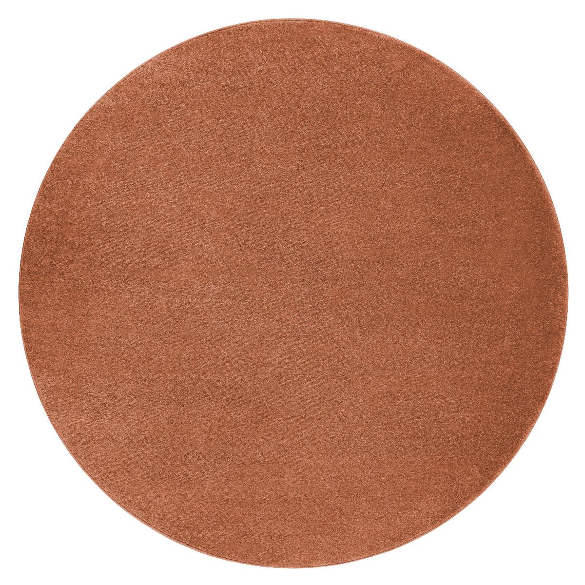 TEPPICH Softy 120 cm - Terracotta, Textil (120/120cm) - rugsX