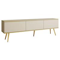 TV-LOWBOARD Oro I mit Füße - Goldfarben/Naturfarben, Holzwerkstoff/Metall (175/53/32cm) - MIRJAN24