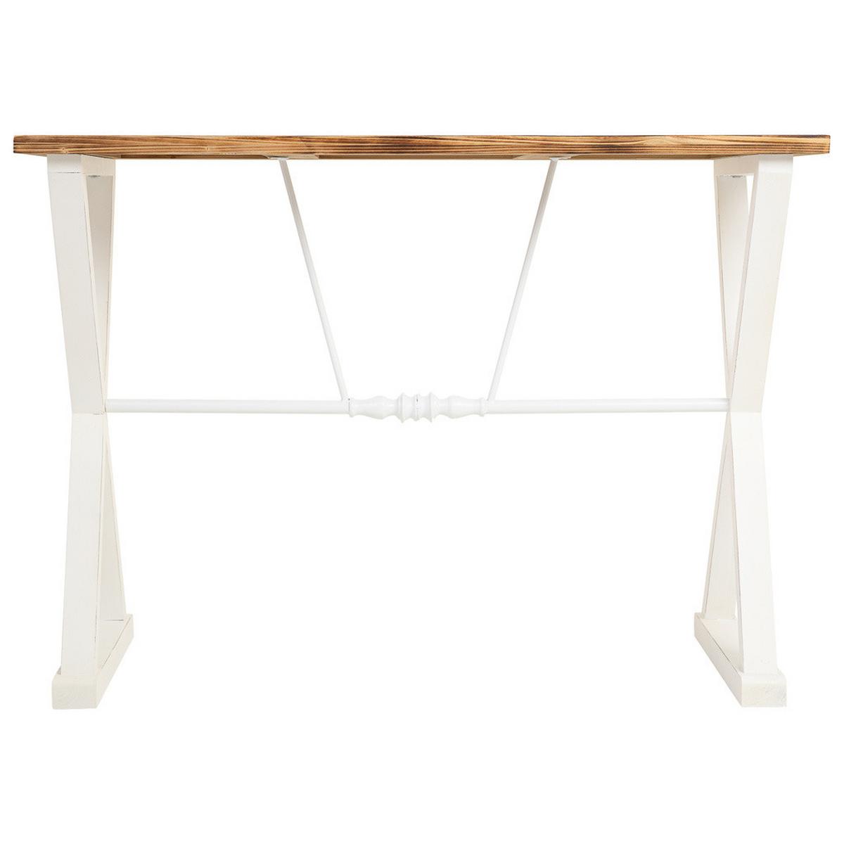 KONSOLENTISCH aus Metall und Holz, weiß, 106x40x77cm - Weiß, Holz (78.5/108/42cm) - Wanderlust