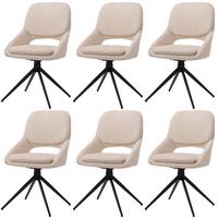 ESSZIMMERSTUHL Beige 6er-Set - Beige, Textil (55/87/55cm) - MCW